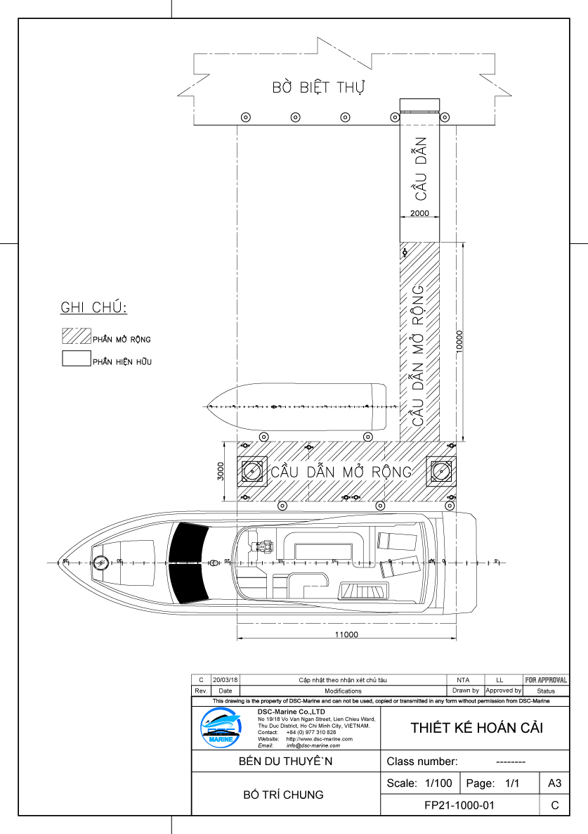 Floating Pier for Luxury Yacht service.