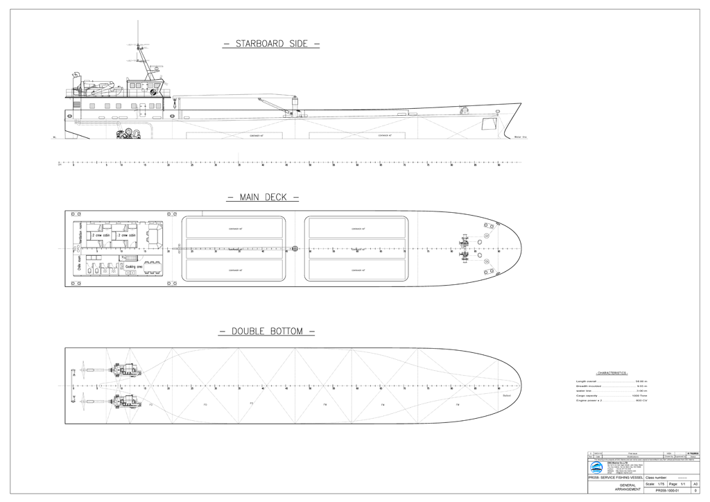 SFV58 - SERVICE FISHING VESSEL 58M, CARGO CAPACITY: 1000T